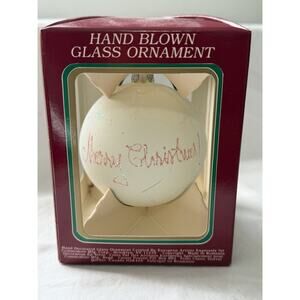 Vintage Commodore Mfg Corp Hand Blown Glass Ornament Made In Romania